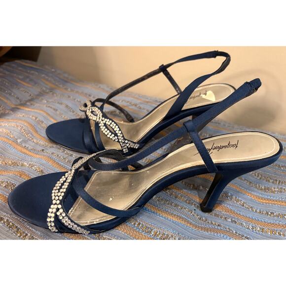 Jacqueline Ferrar Bejeweled Slingback Heels - Size 7M - Picture 4 of 10